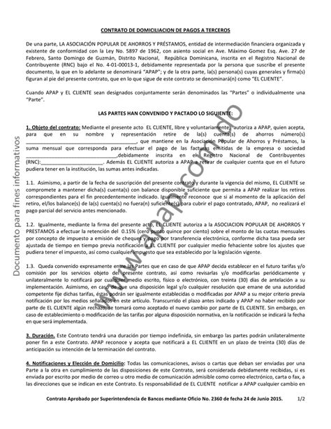 Ejemplo De Contrato De Pago Sencillo