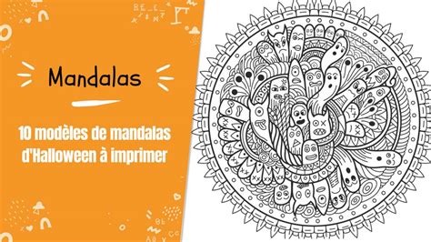 Mandala Halloween à imprimer gratuitement Tête à modeler