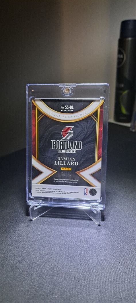 Damian Lillard Game Worn Patch Blue Holo Sp Select Blazers