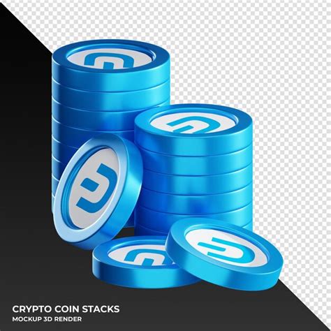 Premium Psd Dash Coin Stacks Cryptocurrency D Render Illustration