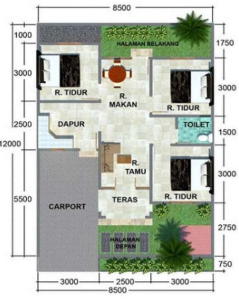 desain rumah  meter minimalis  modern