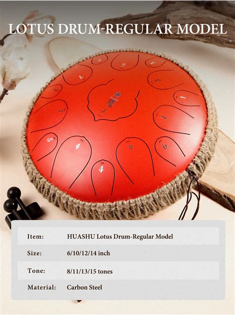 Huashu Tongue Drums For Adults Inch Notes With Mucis