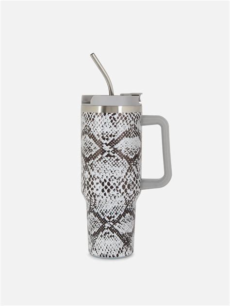 Lilac 40oz Stainless Steel Travel Mug With Straw Primark