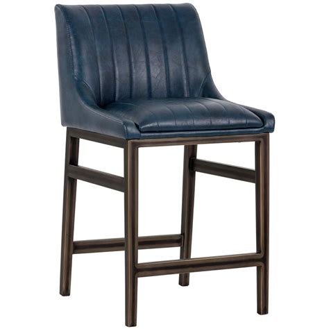 Halden Counter Stool Vintage Blue High Fashion Home Rustic Bar