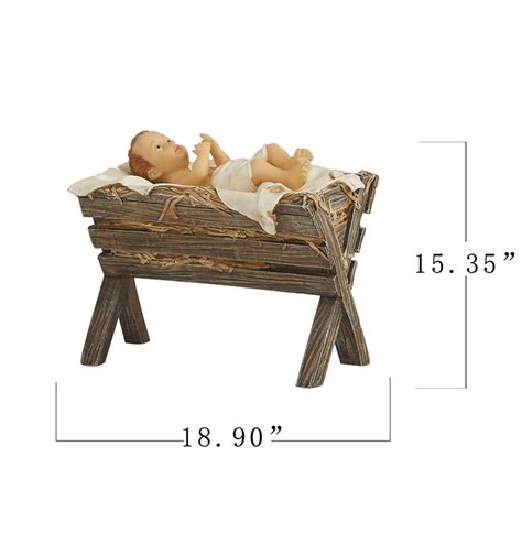 Outdoor Baby Jesus in Manger