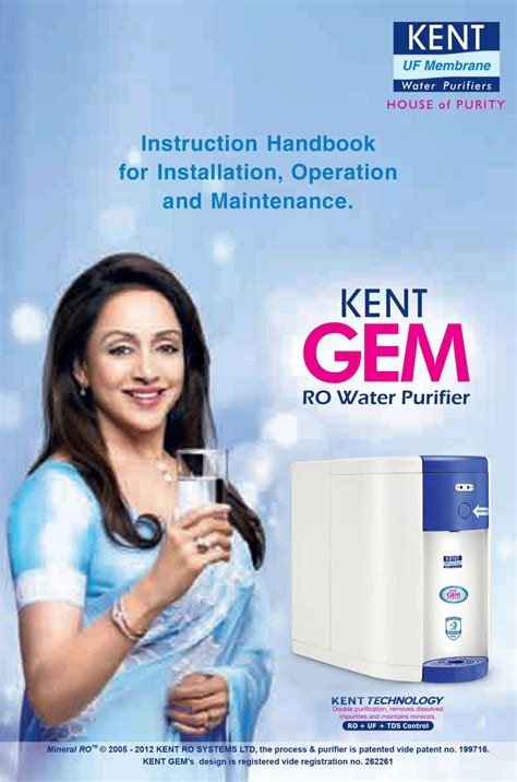 Pdf Kent Ro Systems Healthcare Products And Home Kent Gem Water