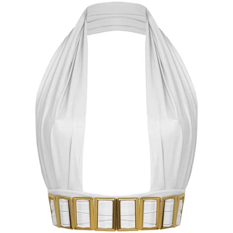 Petisa Halter Neck Bikini Top With Golden Details In White ANTONINIAS Wolf Badger