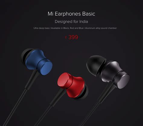 Mi Earphones Basic With In Built Mic Audio Mi India