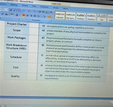 Solved Match The Term In The Left Column With The Correct Chegg