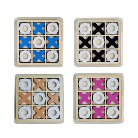 Jeu De Soci T Tic Tac Toe En Bois Cadeaux Uniques Cadeaux De F Te