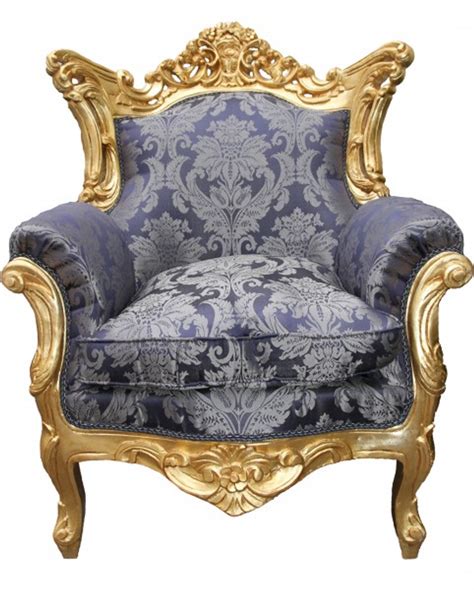 Casa Padrino Barock Wohnzimmer Set Royal Blau Muster Gold Er Sofa