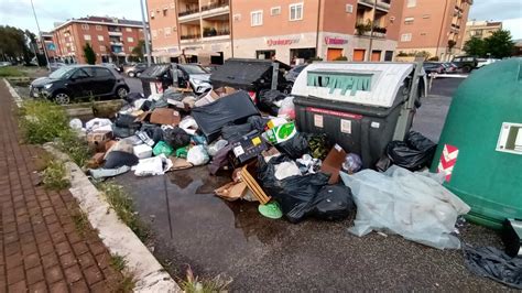 Cassonetti Pieni E Rifiuti A Roma