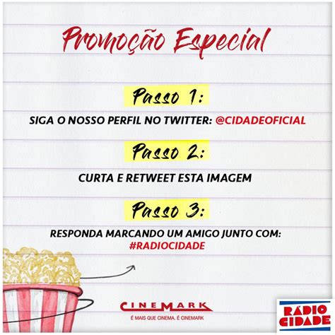 Rádio Cidade on Twitter Quem você levaria ao Cinemark para assistir