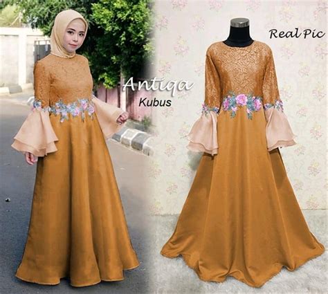 Jual Gamis Pesta Premium Antiqa Gamis Maxy Lebaran Maxi Dress