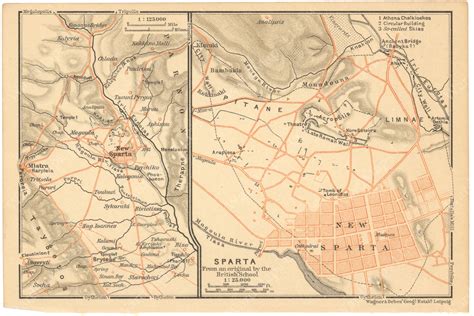 Sparta, Greece 1909 – WardMaps LLC