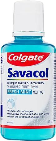 Colgate Savacol Antiseptic Throat Rinse Mouthwash Fresh Mint Ml