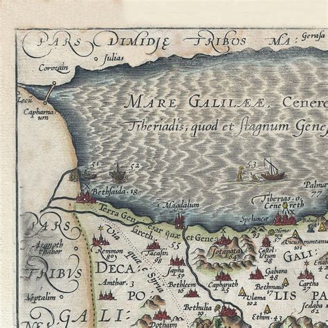 Ancient Map Of The Tribes Of Zebulun Issachar And Manasseh Etsy
