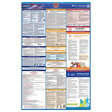 Ohio Labor Law Poster State Federal Osha In One Single