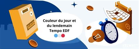 Calendrier Tempo EDF Couleur Du Jour Et Du Lendemain 2025