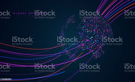 Abstract Global Technology Background Stock Illustration Download