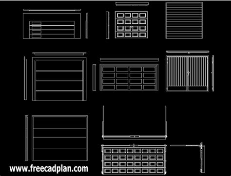 Garage Door DWG CAD Block in Autocad , Download - free cad plan