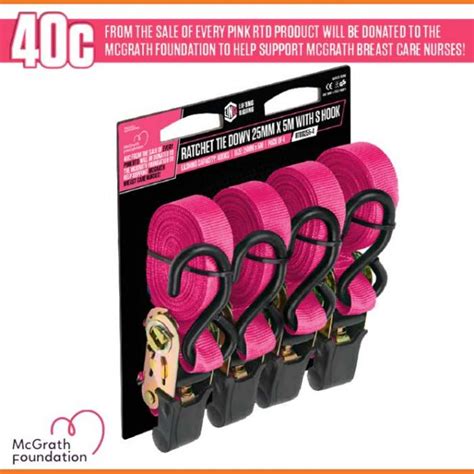 Linq Pink Ratchet Tie Down Straps With S Hook 4 Pack