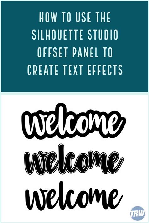 Learn how to use Silhouette Studio Offset Panel to create text effects ...