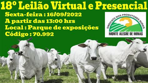 18 Leilão virtual e presencial do Sindicato dos Produtores Rurais de