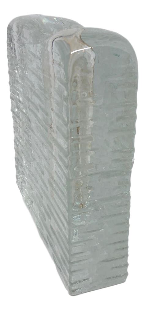 Collection Of 2 Ice Block Glass Solifleur Vases German 1960s For Sale At 1stdibs