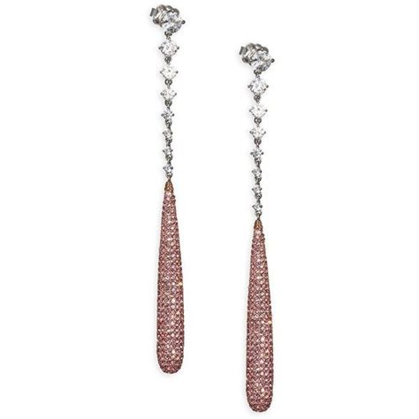 Adriana Orsini Linear Swarovski Crystal Drop Earrings 195 Liked On