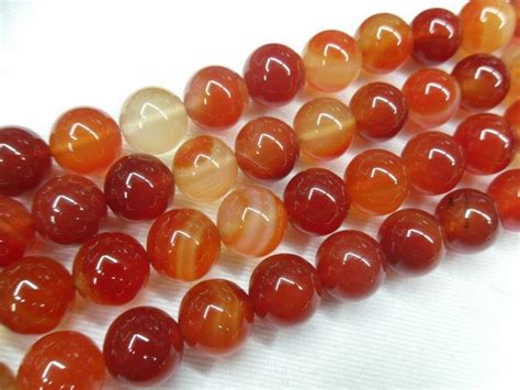 Semi Precious Stone 8mm Natural Red Carnelian Agate Round Loose Beads