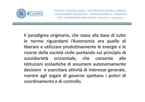 3 Corso Di Pedagogia Speciale Del Corso Di Perfezionamento In Metodi