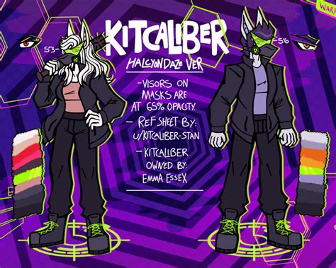 Remade My Kitcaliber Ref Sheet Along With A Bonus Halcyondaze Version