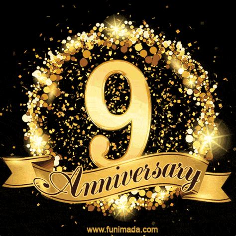 9 Years Anniversary Animated Image | Funimada.com