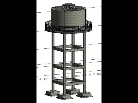 Elevated Water Tank Model In Revit Youtube