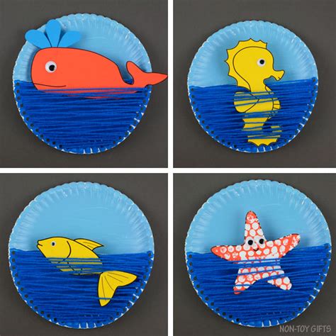 Paper Plate Ocean Craft For Kids Template Available