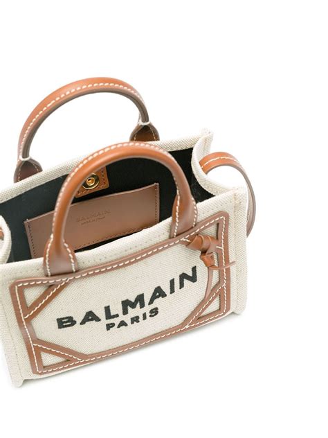 Mini B Army Canvas Tote Bag Balmain Eraldo Us