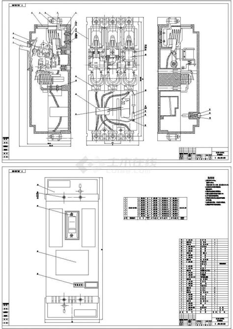 Dz15le 100塑料外壳式断路器总装结构图纸土木在线