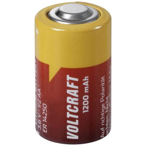 2533751 Voltcraft Battery Lithium Li Socl2 12aa 36v 1200mah 389552