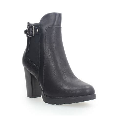 Shop Dejavu Block Heeled Ankle Boot Black Jumia Egypt