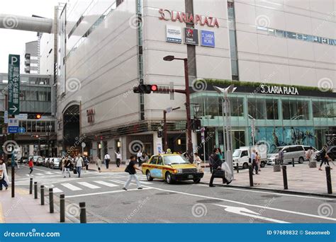 Tenjin Street In Fukuoka Japan Editorial Photography Image Of