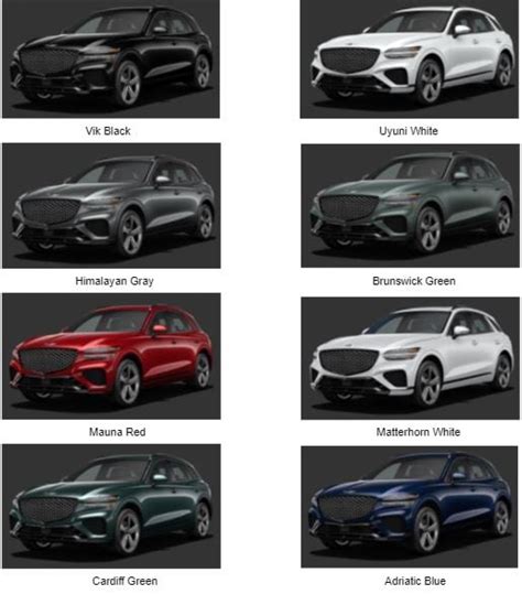 2022 Genesis GV70 Colors | Genesis of Gwinnett