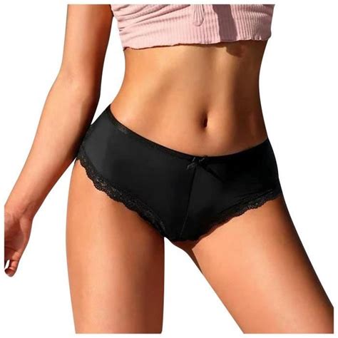String Tanga Dentelle T Back Lingerie Doux Confortable Creux Sexy Nightwear Noir Cdiscount