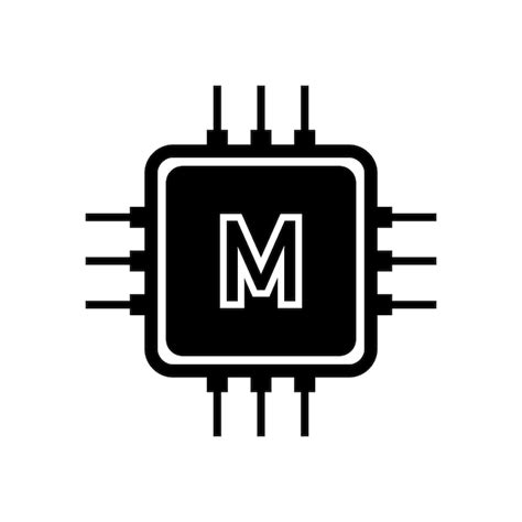 Icono De Microchip Vector Premium