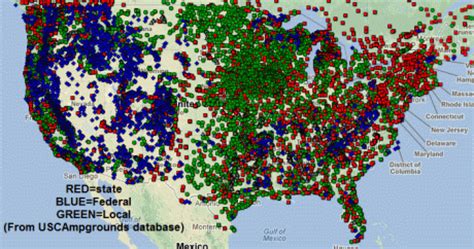 Rv Campgrounds Usa Map - Time Zones Map