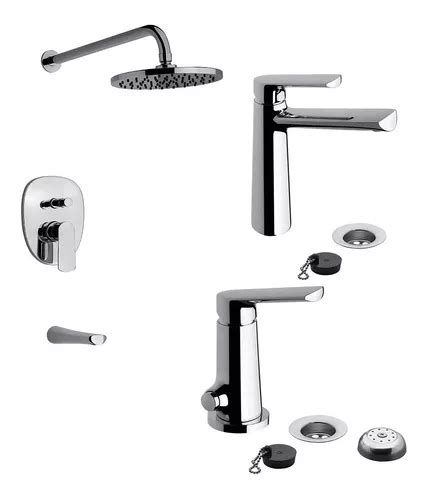 Combo Griferia Fv Monocomando Aromo Ducha Lavatorio Bidet C Cuotas Al