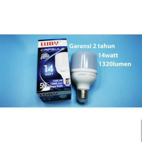 Jual Lampu LED 14 Watt Capsule Merk Luby Cahaya Putih Super Terang