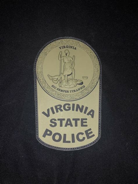 Virginia State Police Patch Tactical Swat Vsp Highway Patrol Subdued Od