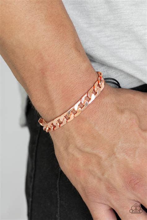 Score Copper Chain Urban Bracelet Paparazzi Flamingo Angie