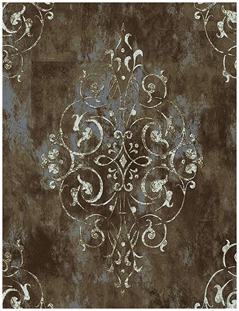 Haokhome Vintage Damask Thick Peel And Stick Wallpaper X